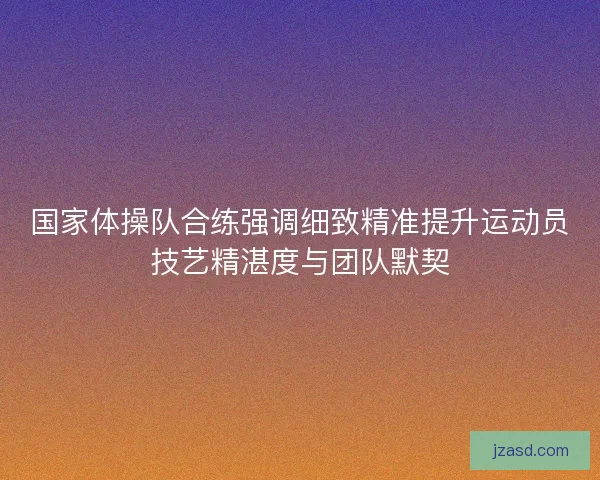 国家体操队合练强调细致精准提升运动员技艺精湛度与团队默契
